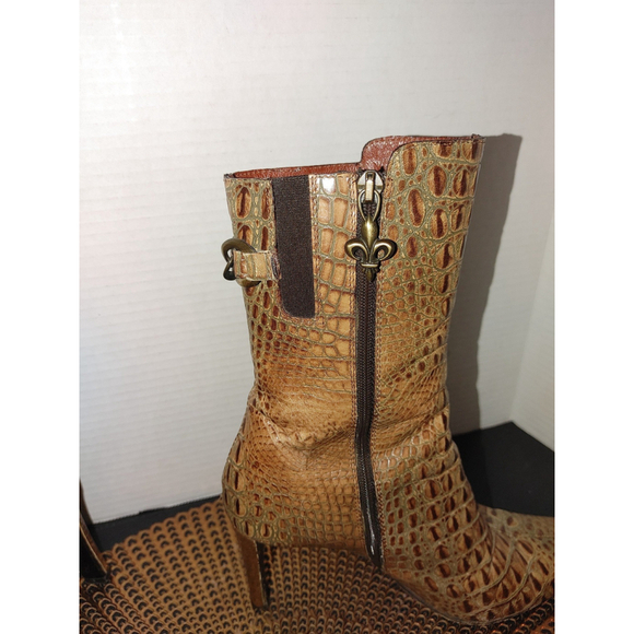 Donald J. Pliner Crocodile Boots Size 7 - Picture 5 of 8